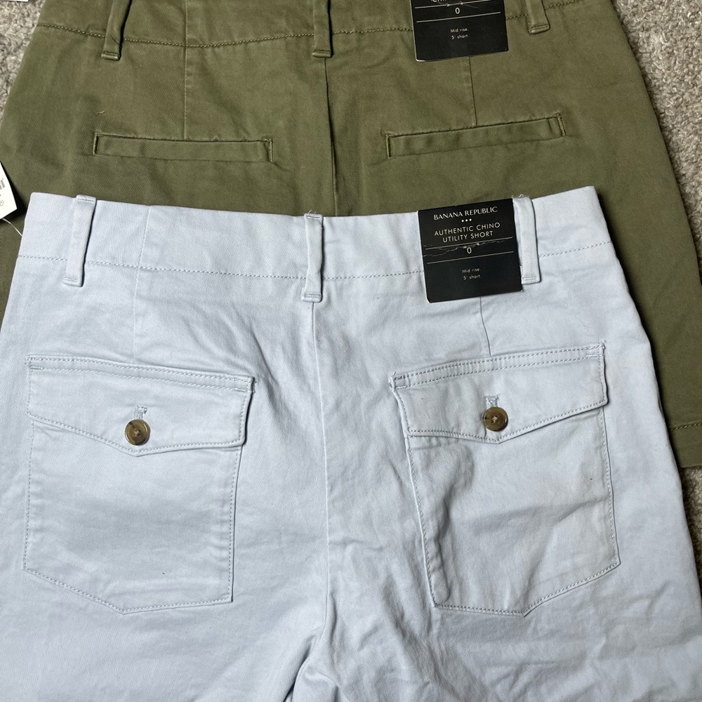 Banana Republic Green and Light Blue Shorts